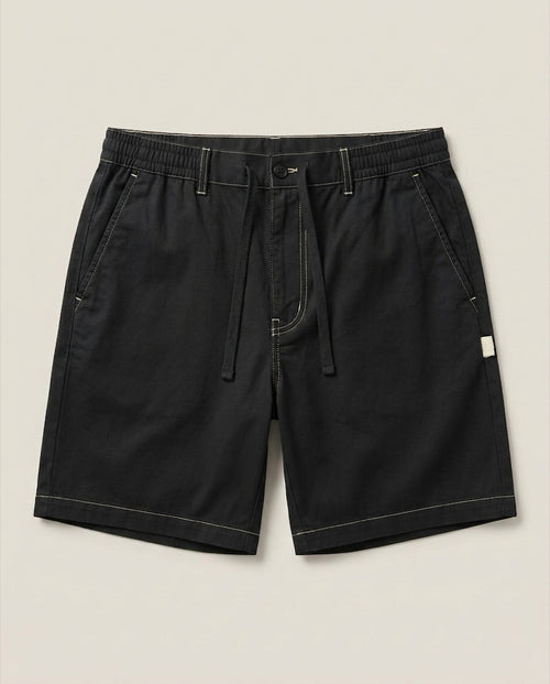Chino Short - Jet Black flat